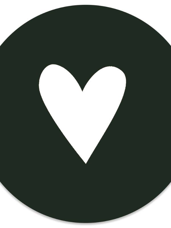 Cuore Muurcirkel con groen per la vendita all'ingrosso da parte di Label2X B.V.