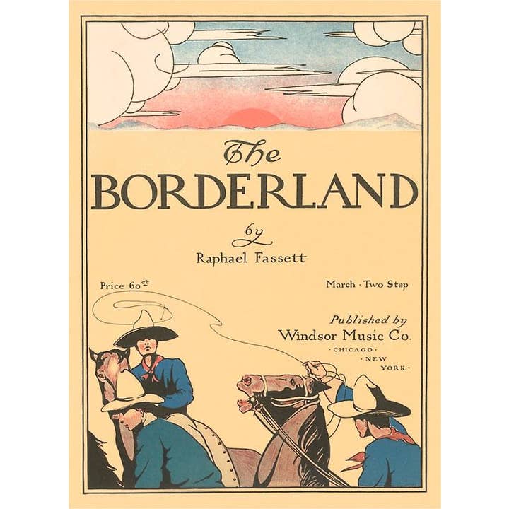 Found Image Press - Wholesale Art Print - Art Print TW-98 Sheet Music for the Borderland