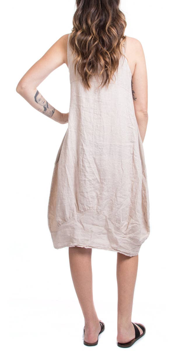 Gigi Moda - Wholesale Dress - Women's - Pure Linen Sleeveless Dress28
