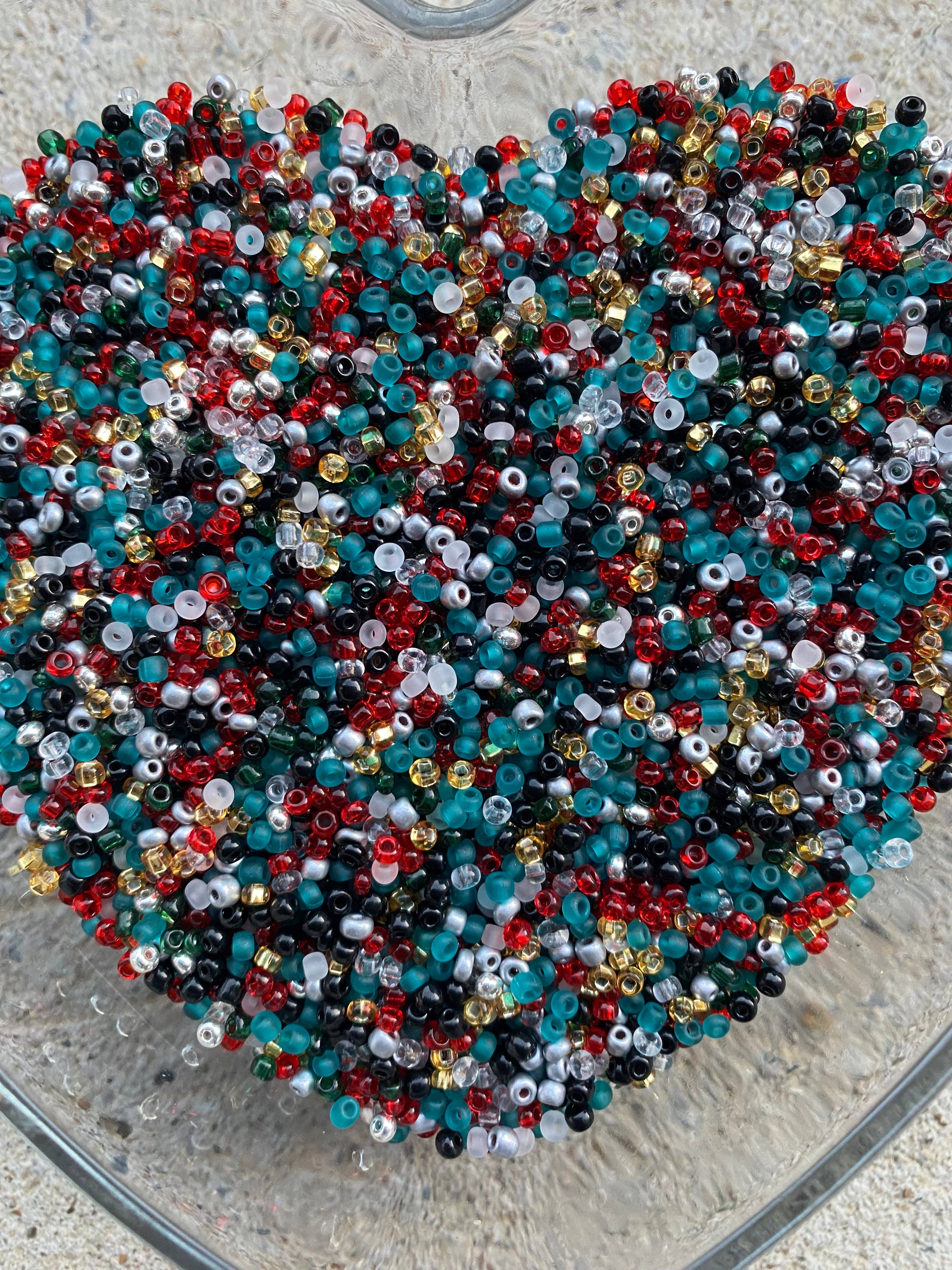 MaddieMayShop - Wholesale Beads - Mixed Beads- 3mm Seed Beads,, Round Beads for Bracelets, Earrings, Necklaces, Crafting Supplies, Making Supplies, DIY Crafts, Small Beads- Multicolored seed beads1