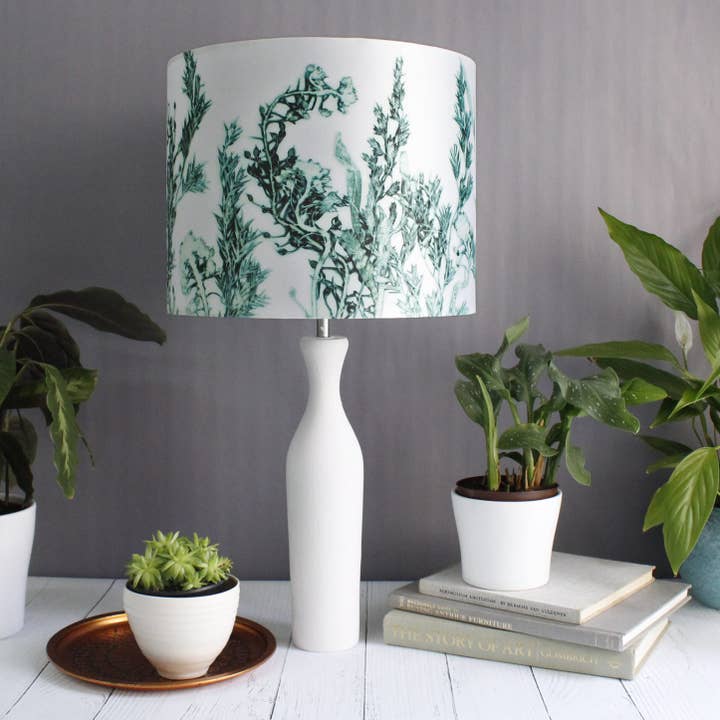 Green Landscape | White & Green Light shade For The Home for wholesale by Gillian Arnold