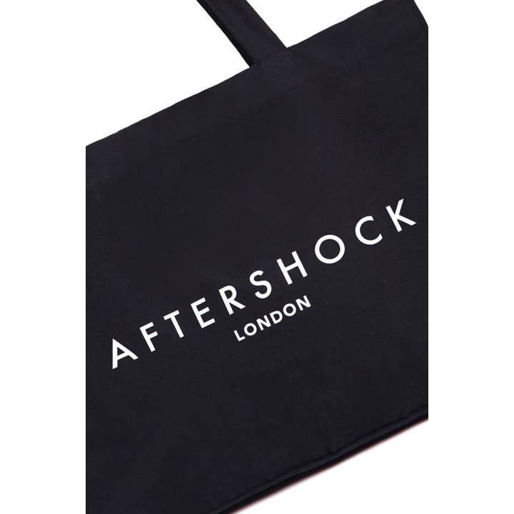 Aftershock London – wholesale Tote bag – Women's – Black Logo Canvas Tote Bag1