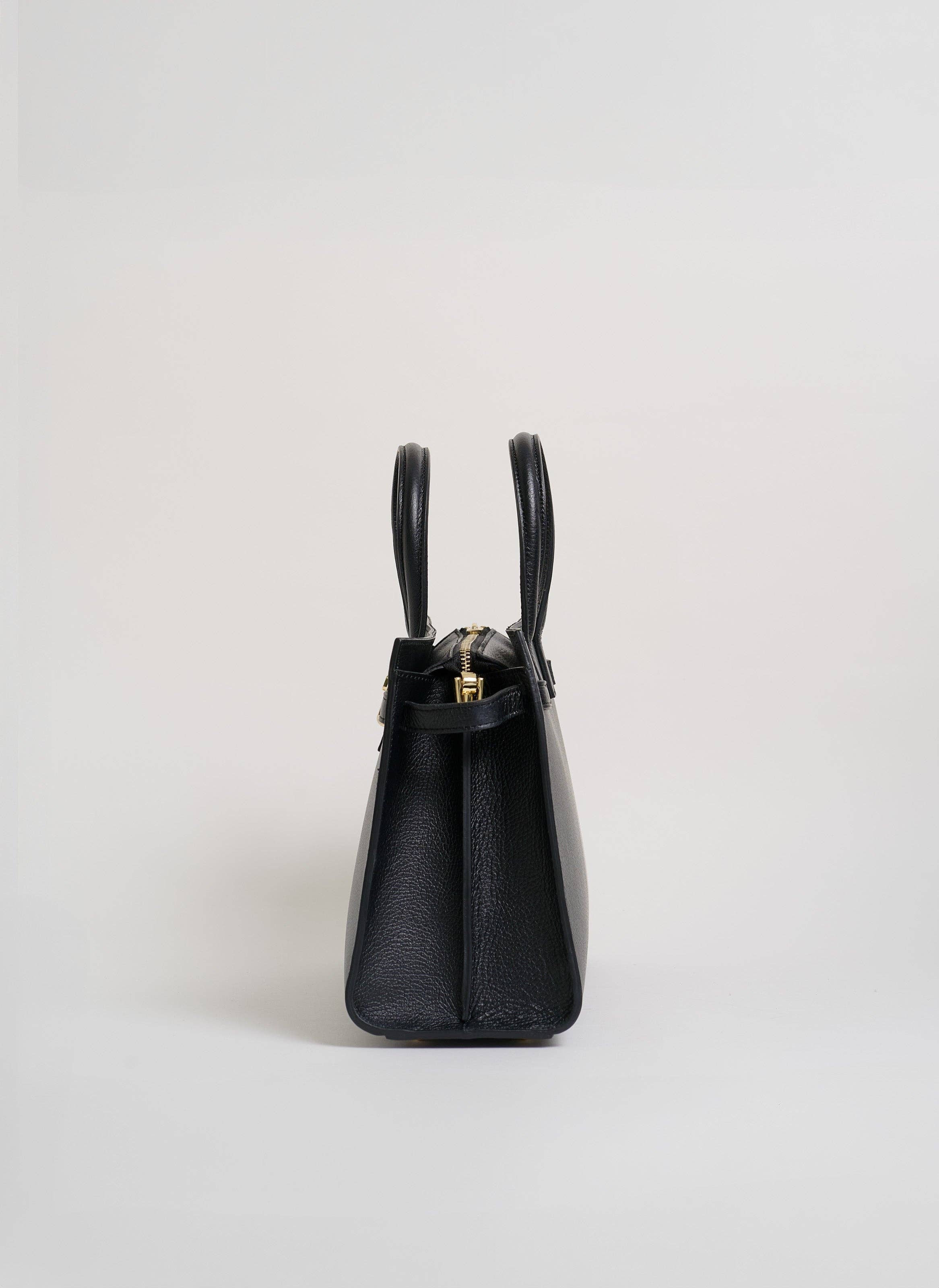 Voemièn - Wholesale Top Handle Bag - Women's - Sveva Bag in Black Togo Leather2