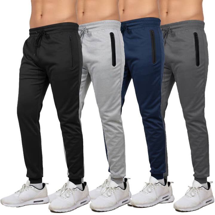 Heren Tech Joggingbroek Trainingsbroek Met Warmteverzegelde Ritszakken voor wholesale door Galaxy By Harvic