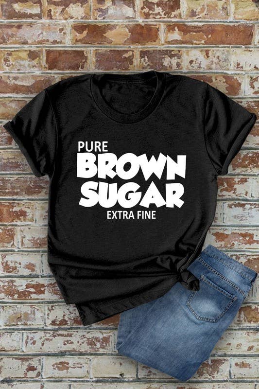 Top Avenue – T-shirt estampada - Mulher por atacado – Camiseta Pure Brown Sugar Extra Fino, Unissexo de gola curta0