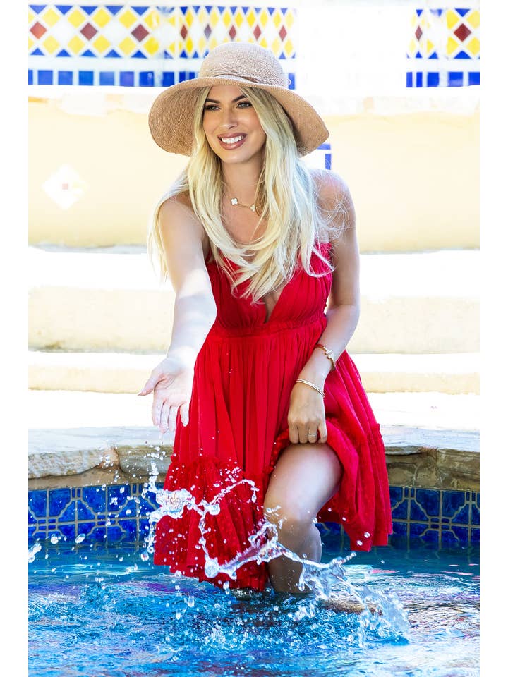 Sweet Lovely by Jen - Wholesale Dress - Women's - HALTER OPEN BACK BILLOWY MINI DRESS9