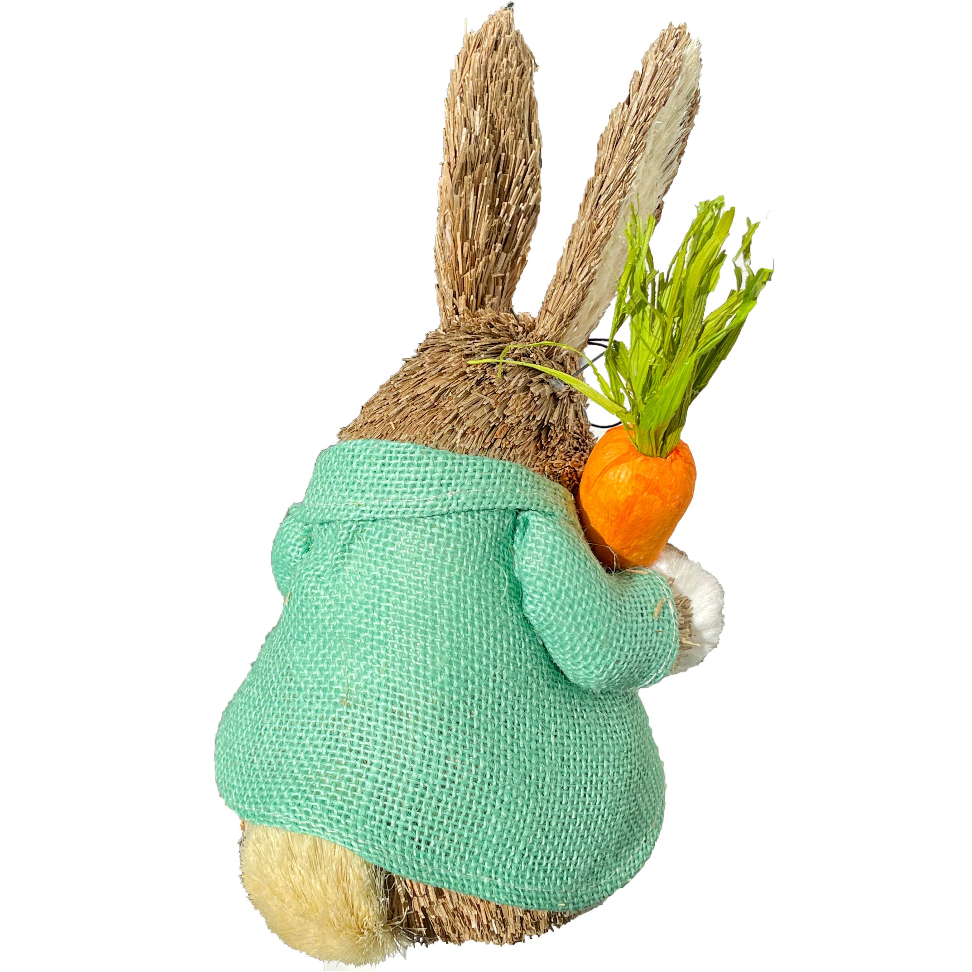 Galt International Company - Wholesale Decorative Figurine - Mom & Baby Straw Easter Bunny Figurine2