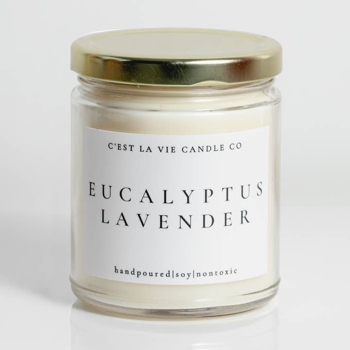 Vela de soja lavanda de eucalipto | Minimalista por atacado de C’est La Vie Candle Co