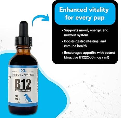 Infinite Health Labs, LLC – wholesale Pet supplement – Cat/dog – Liquid Vitamin B-12 for Dogs and Cats2