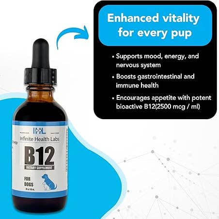 Infinite Health Labs, LLC - Vente Compléments alimentaires – chat et chien - Vitamine B-12 liquide pour chiens et chats2