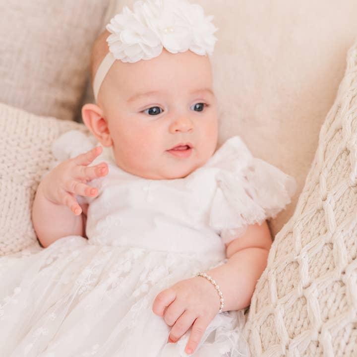 Cherished Moments - Wholesale Beaded Bracelet - Kids - Girls Silver Baby Cross Bracelet Baptism & Communion Gift2