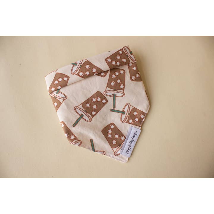 Dapple Dog Designs - Wholesale Pet Bandana - Dog - Iced Coffee Dog Bandana - Everyday Dog Bandana