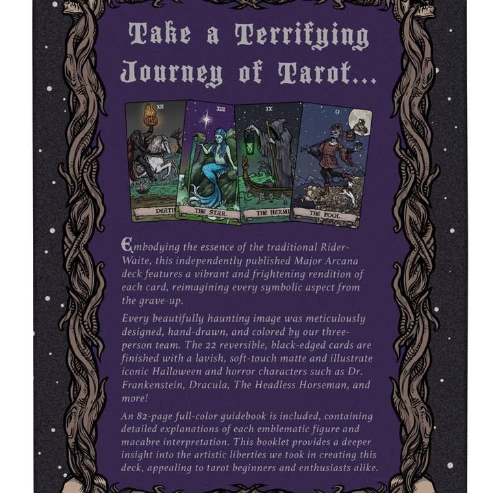 The Ghoulish Garb - Wholesale Tarot Cards - Terror Tarot Card Oracle Deck 23 Card Halloween Major Arcana11