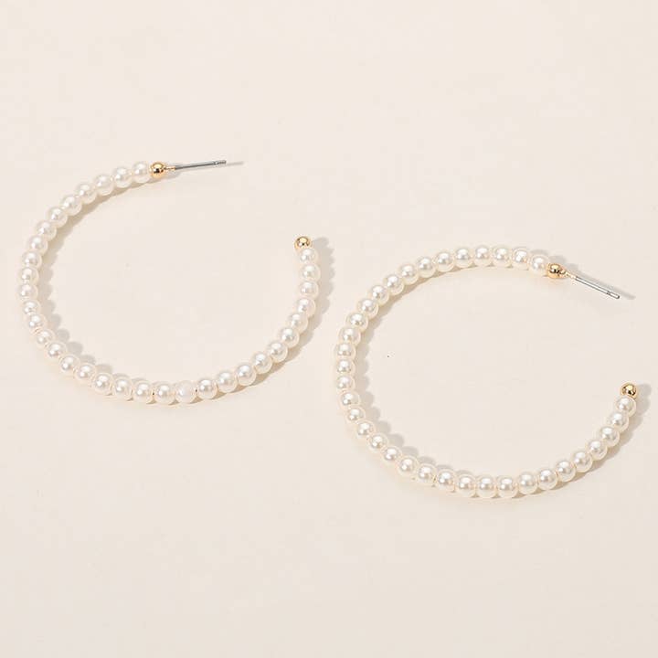 Sensibling Corp. - Wholesale Hoop Earrings - Pearl Hoop Earrings1