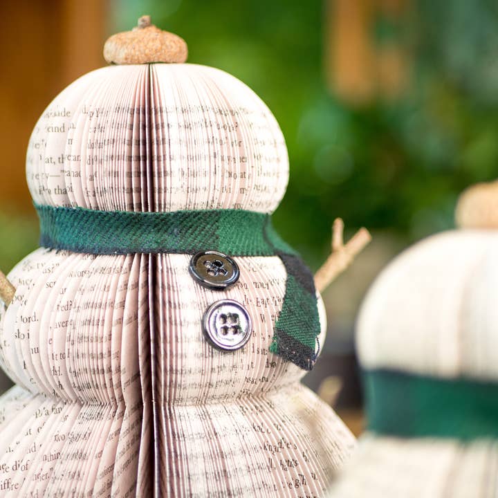 Root To Vine – wholesale Christmas decoration – Christmas Decor Book Snowman-Handmade Holiday Book Gift6