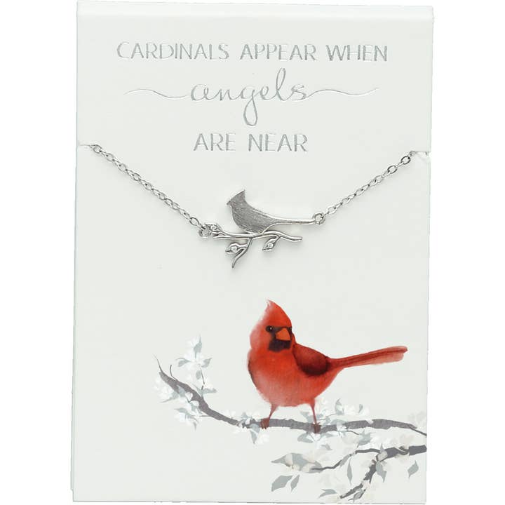 Cardinals Appear - Collier en métal argenté de 16,5 à 18,5 pouces pour la vente par Pavilion