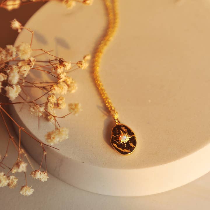 Oh So Lovely - Vente Colliers à pendentif - Collier étoile vintage Nova en opale7