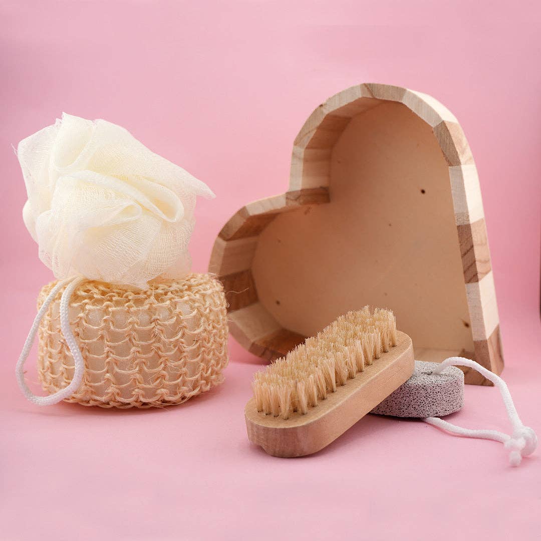 GenovieMD - Wholesale Bath & body set - Exfoliating Bath and Shower Set Body Pouf Loofah1