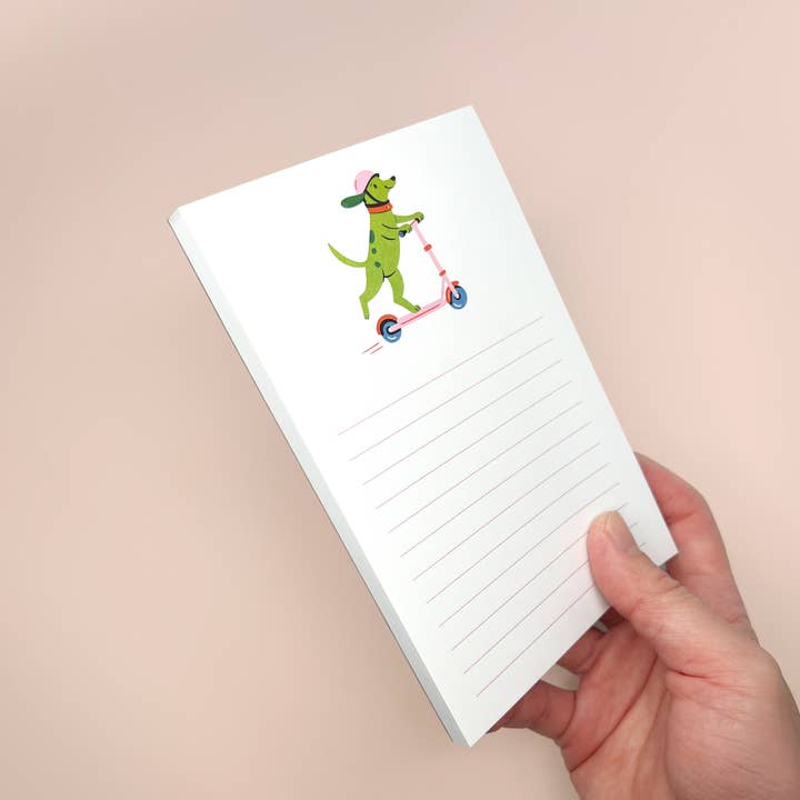 Sungy Side Up - Wholesale Notepad - Dog on Scooter Notepad – Lined Memo Pad for Dog Lovers2