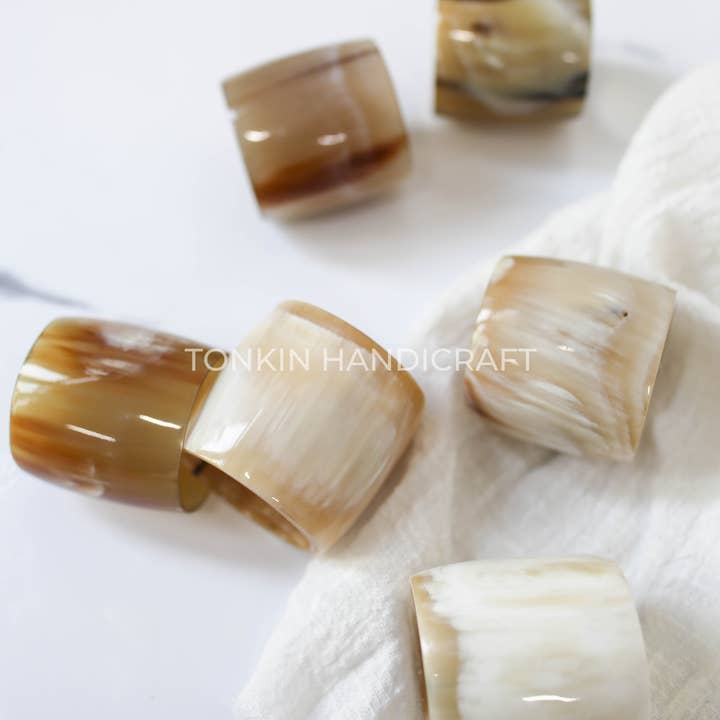 Tonkin Handicraft - Wholesale Napkin ring - Buffalo Horn Long Napkin Ring3