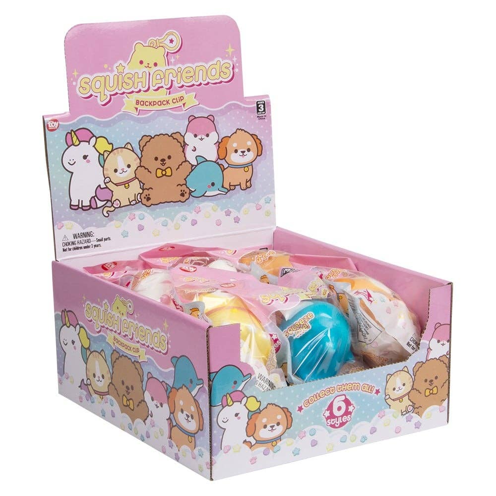 La Luna Bella - Toys - Vendita all'ingrosso Giocattolo classico - Bambini - Clip per zaino Kawaii Animals Squish da 3,25" - LLB Toys6