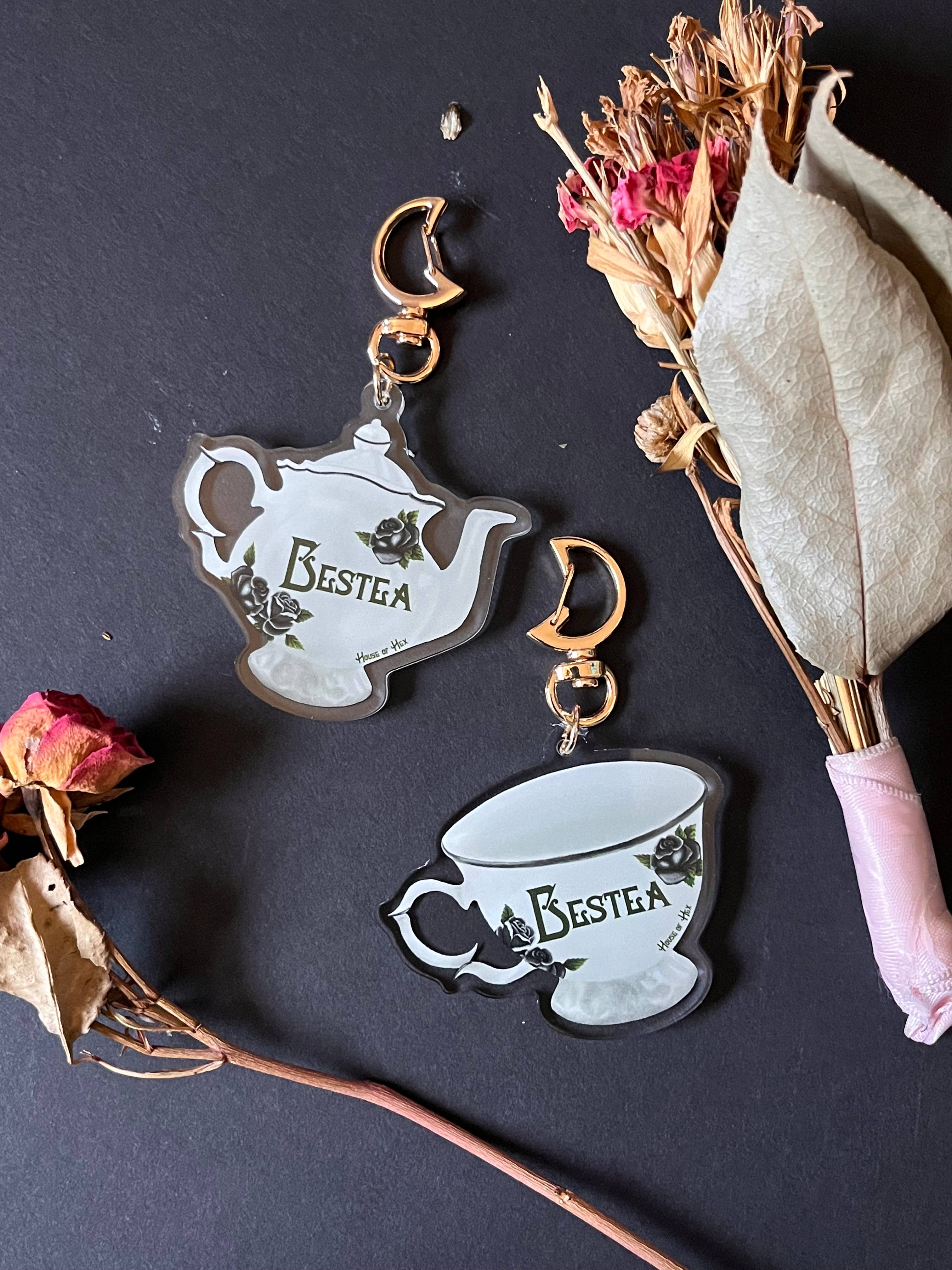 House of Hex – wholesale Keychain – Women's – Bestea Keychain Set | BFF | Tea party | Friendship3