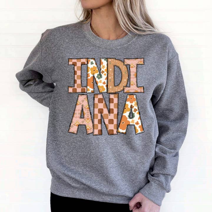 Enid and Elle - Wholesale Graphic Sweatshirt - Women's - Indiana Fall boho Sweatshirt2