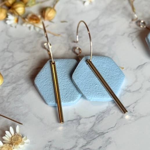 Quirks of Art co. - Wholesale Dangle Earrings - Clay and Brass Earrings | Cleo3