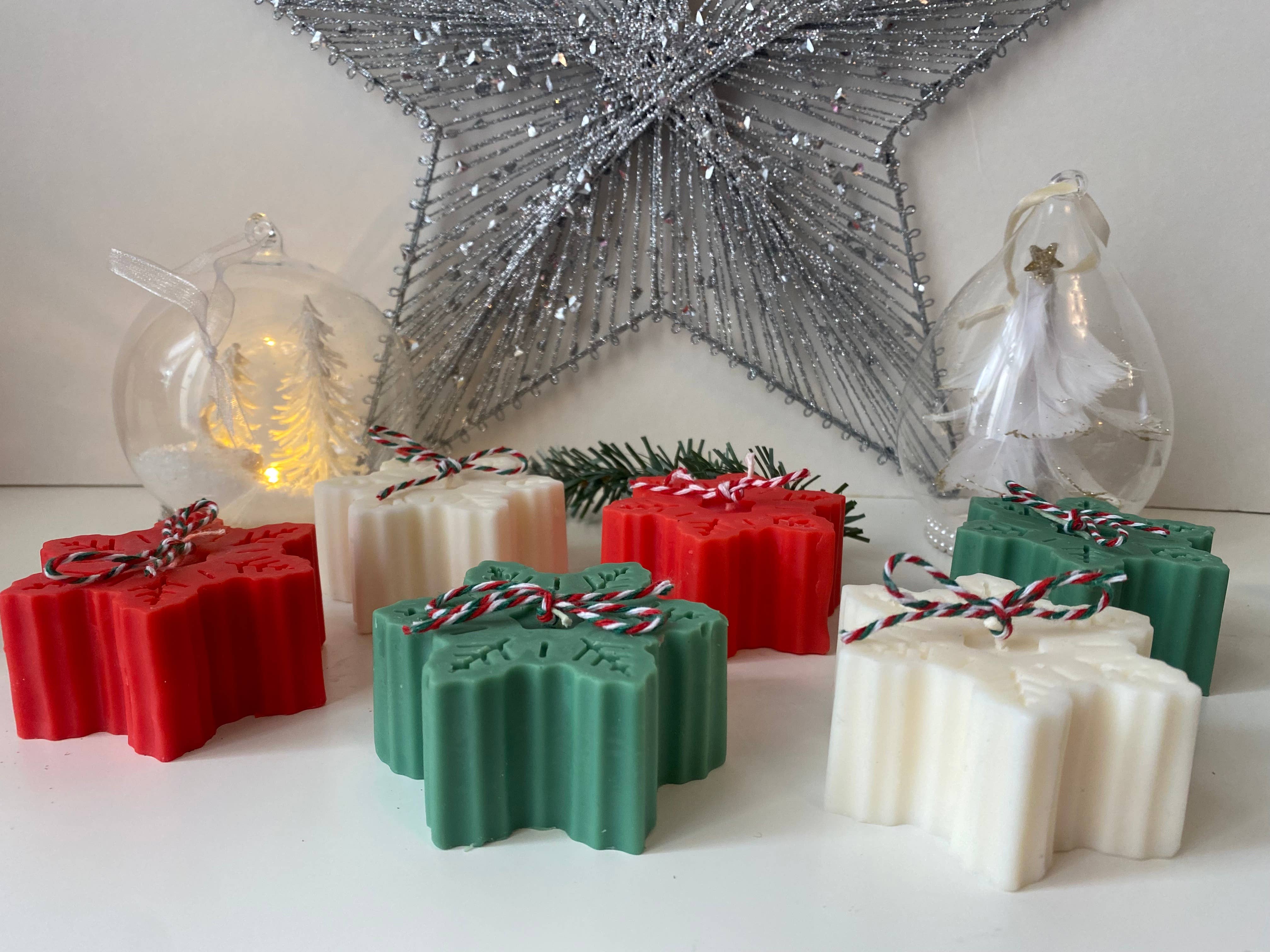 Ritual Spirit ltd - Venta al por mayor Velas de diseño llamativo - Vela navideña con forma de copo de nieve y cera de soja | Hecho a mano2