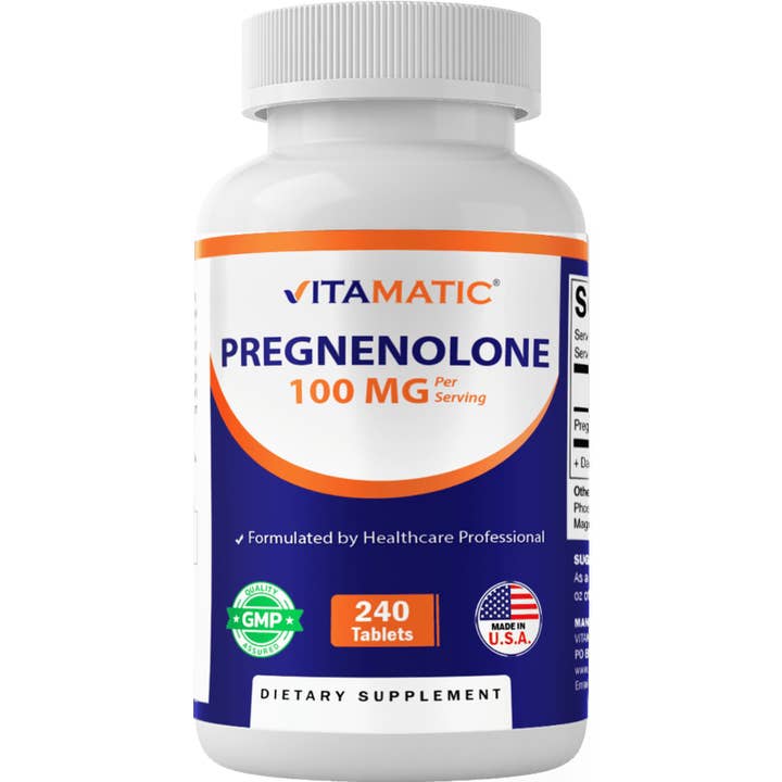 Vitamatic Pregnenolone 100 mg per Serving – 240 Tablets for wholesale by Vitamatic