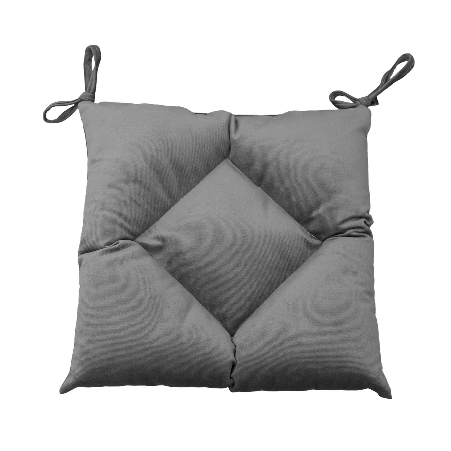 CASASRO - Venta al por mayor Cojines para sillas - CASASRO® Cojines para sillas de comedor | Juego de 4 de 40x40 cm | Tela de terciopelo suave lavable en 9 colores | Cojines con lazos para sujetar33