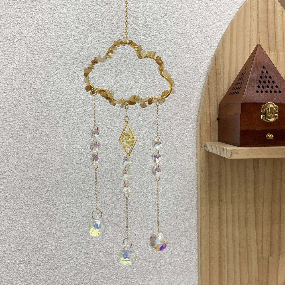 Dipped Shop - Wholesale Suncatcher - Cloud Stone Cross Crystal Home Hangings DP25A9197