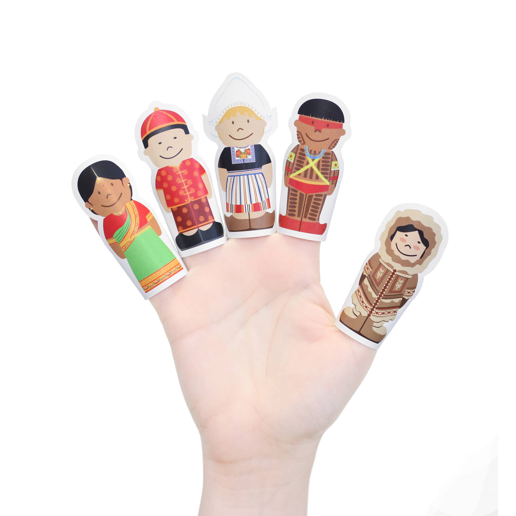 pukaca - Vendita all'ingrosso Marionetta da dito - Bambini e neonati - Burattini di Carta per Dita Bambini del Mondo1