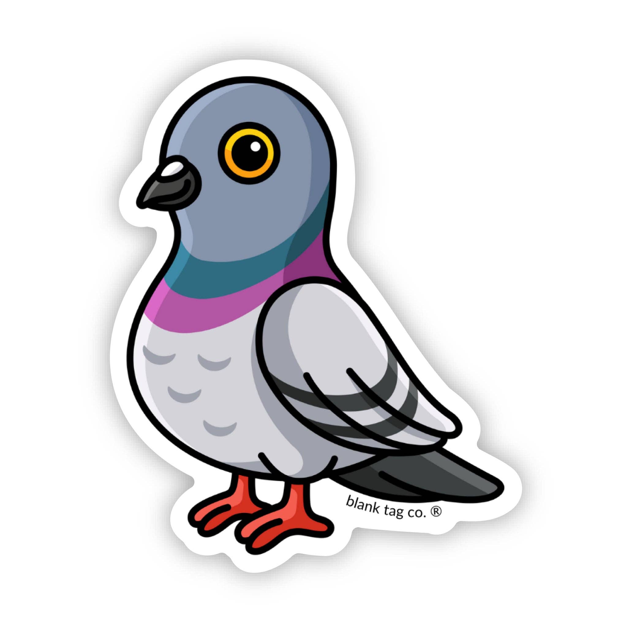Blank Tag Co. - Waterproof Stickers - Vente Autocollant - Autocollant étanche Blank Tag Co.® - Pigeon0