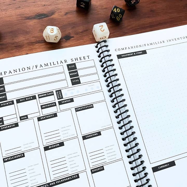 Minva Tabletop Design Co - Wholesale Journal/Diary - 5e Player Campaign Journal for Dungeons and Dragons (D&D)1
