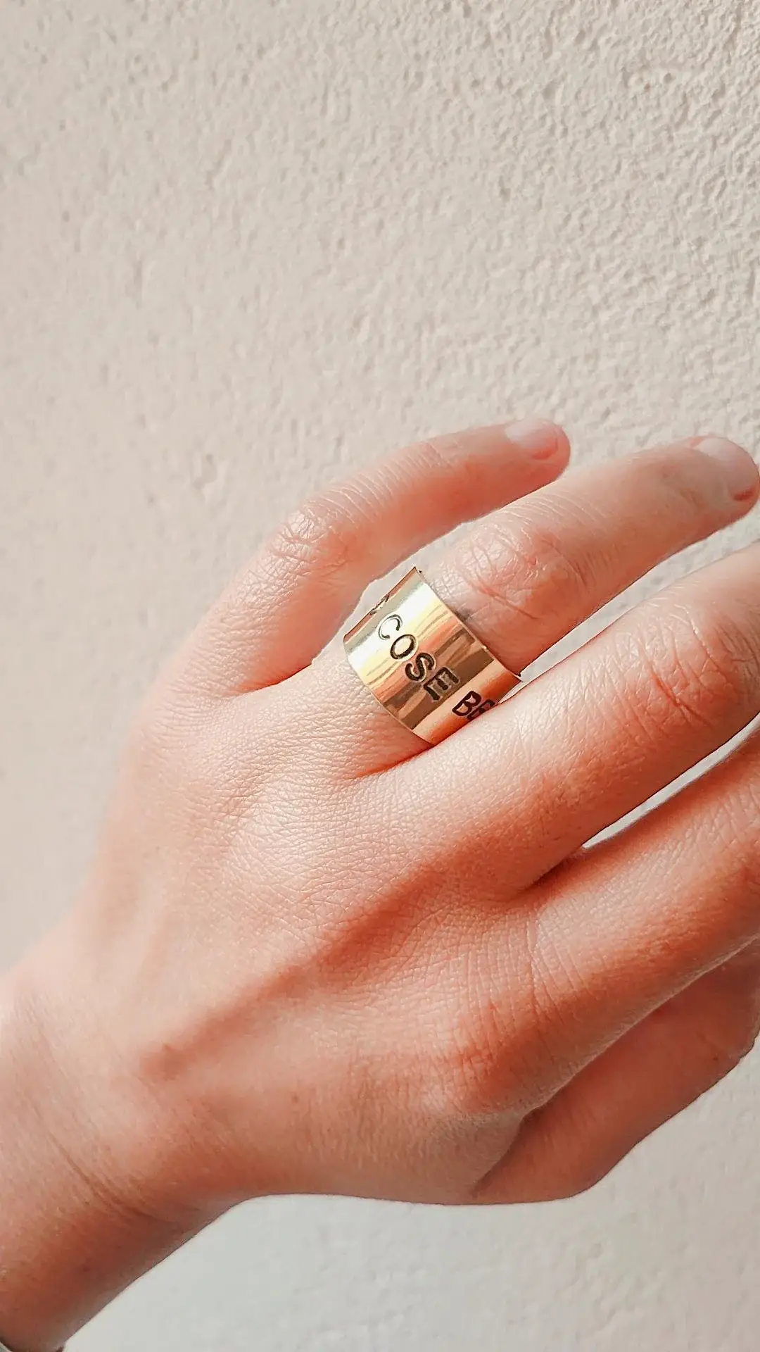 Loti jewels - Wholesale Band/Stacked Ring - MESSAGE RING IN BRASS WITH ENGRAVING13