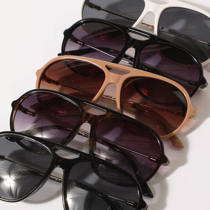 ASSORTED COLOR Round Shape Tined Thin Leg Fashion Sunglasses for wholesale on Faire