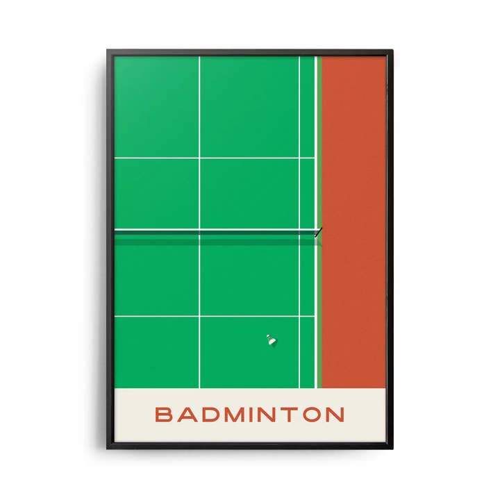 Mid-Century Modern Badminton Poster voor wholesale door Weekend Concept