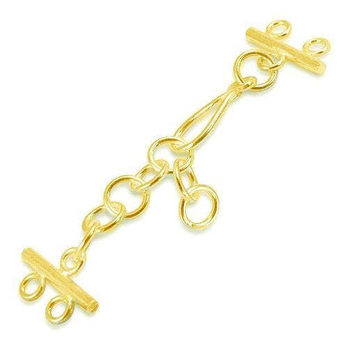 CG-156-2H 18K Gold Overlay Multi Strand Clasp With 2 Hole for wholesale by Bali Designs