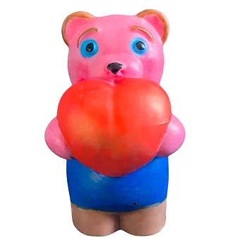 Adorable Handmade Resin Love Heart Teddybear Ornament Gifts for wholesale by Face It Home Decor