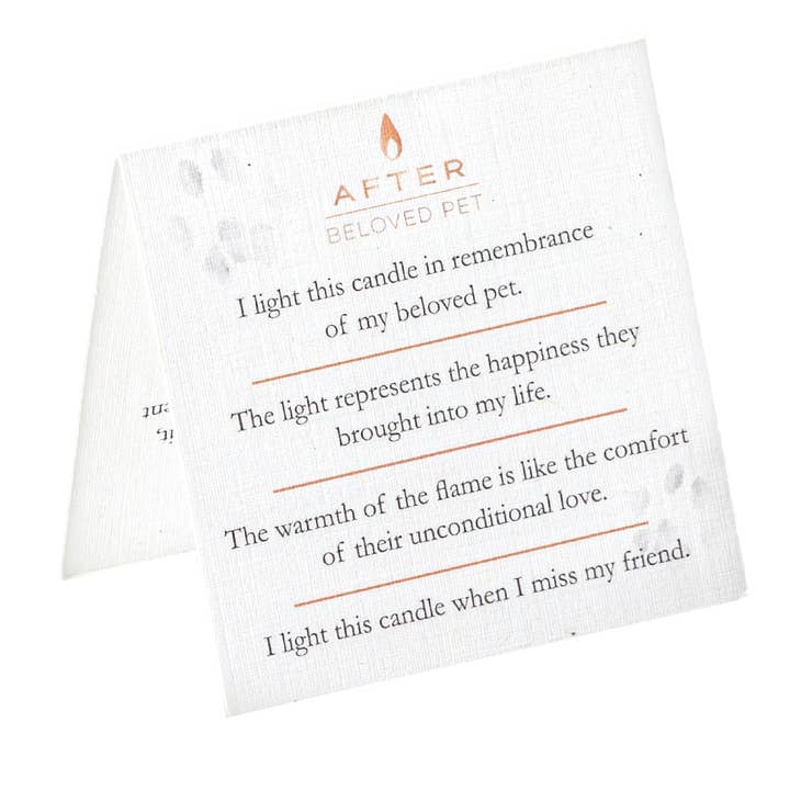 The AFTER Company - Wholesale Jar/Filled Candle - AFTER: Beloved Pet | Pet Loss Sympathy Gift4
