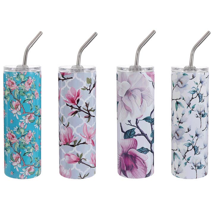 Floral Skinny Tumbler 20oz for wholesale by Siesta Drinkware - Souvenir Store