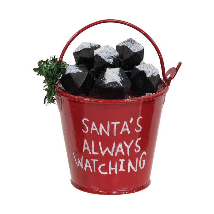The Hearthside Collection - Wholesale Ornament - Bucket of Coal Ornament - 3 Asstd.3