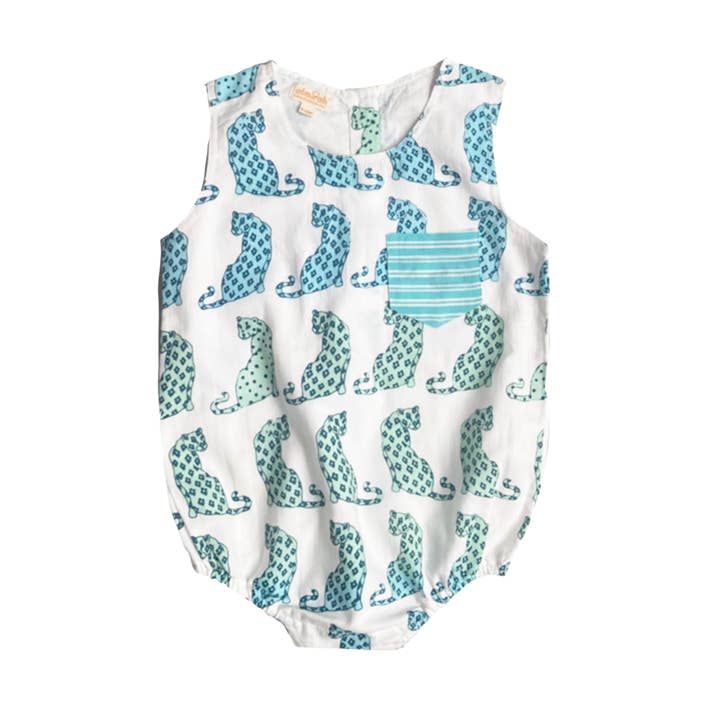 Romper Harper Leopard Teal for wholesale by Almirah