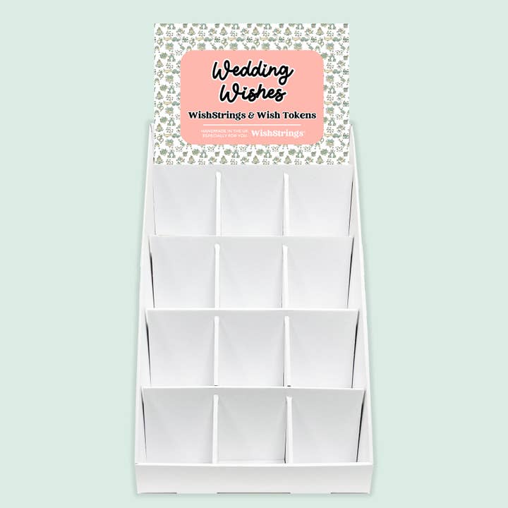 WishStrings – wholesale Retailer display – Jewellery – Wedding Wishes, WishStrings & Pocket Hugs - Pre-filled Counter Display Stand1