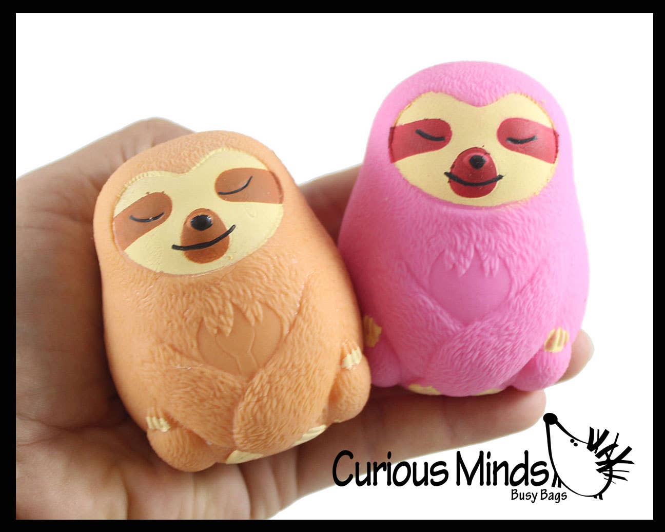 Curious Minds Toys - Wholesale Fidgetspeelgoed - Kinderen - 1 Marshmallow Sloth Animal Stressballen - Ultra Soft Kneadab7