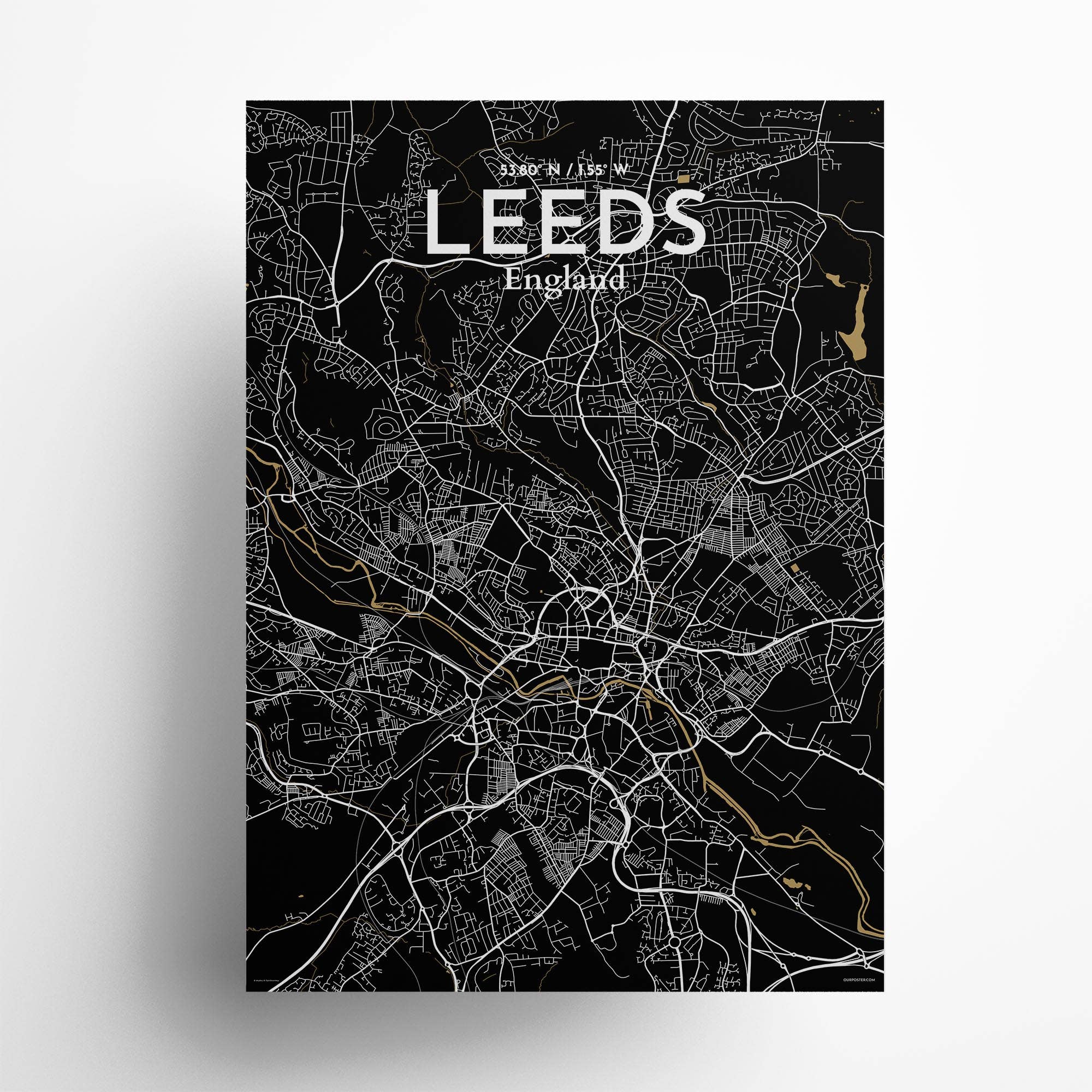OurPoster.com – wholesale Poster – Leeds karta affisch12