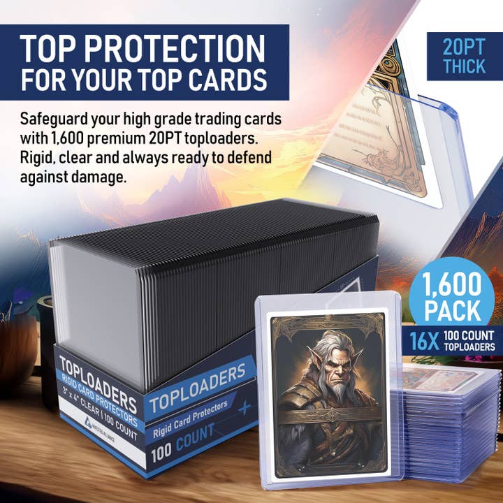 Invested Alliance LLC - Wholesale Playing cards - 20PT - 1,600 Pack Premium Top Loaders1