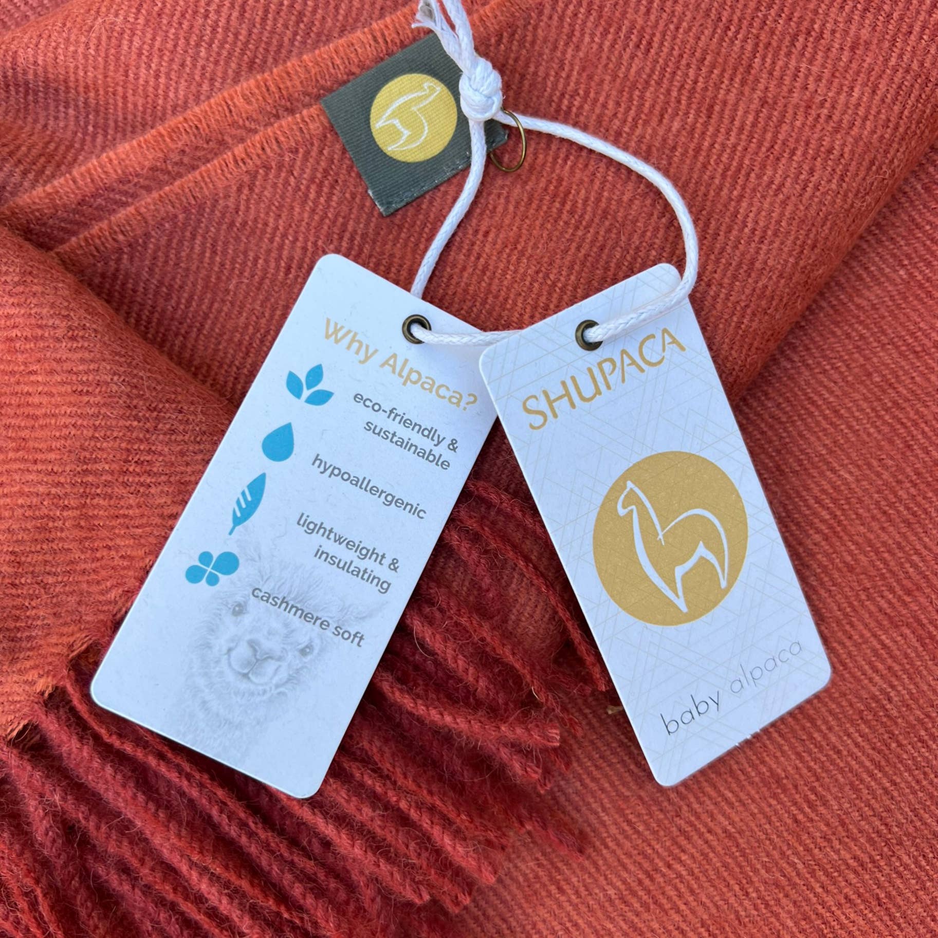 Shupaca Alpaca - Wholesale Scarf - Women's - 100% Baby Alpaca Scarf - Crimson2