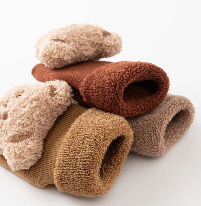 Miss Q Baby - Vente Chaussettes – bébé - 4 paires de chaussettes antidérapantes pour bébé en apprentissage de la marche3